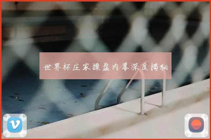 世界杯庄家操盘内幕深度揭秘